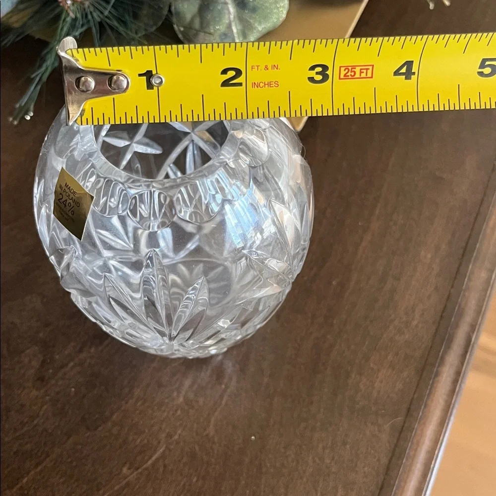 Elegant Crystal Vase 24% Crystal Lead Made in Poland